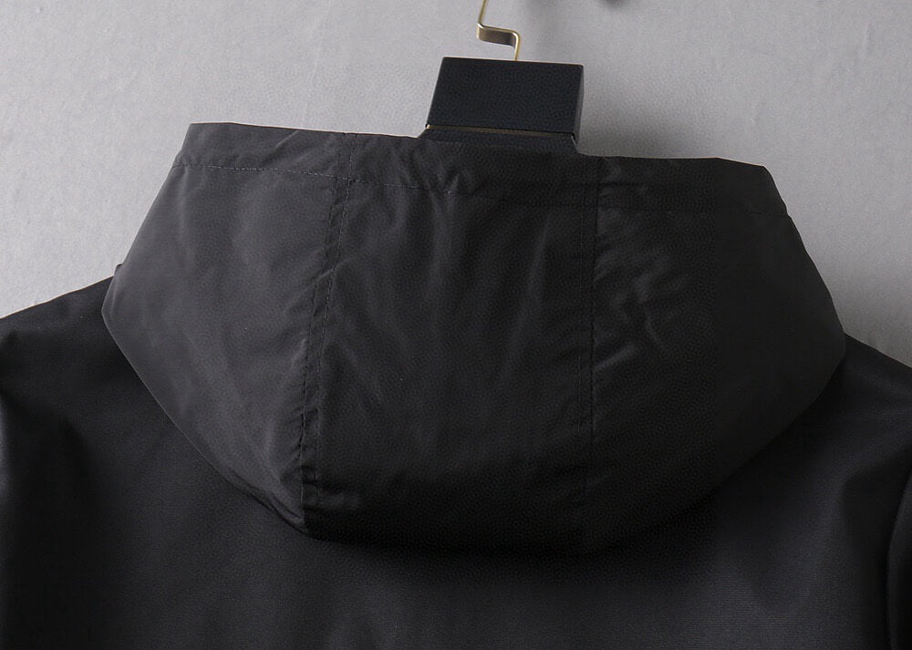 Circular Patch Hooded Jacket