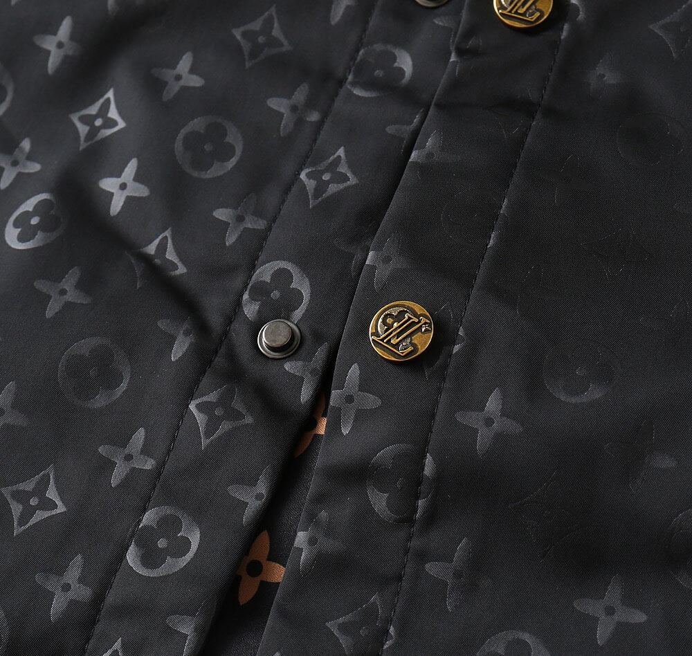 All‑Over Pattern Trucker Style Jacket