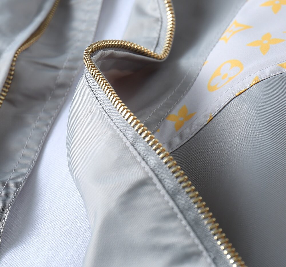 Spliced Print Casual Zip‑Up Jacket
