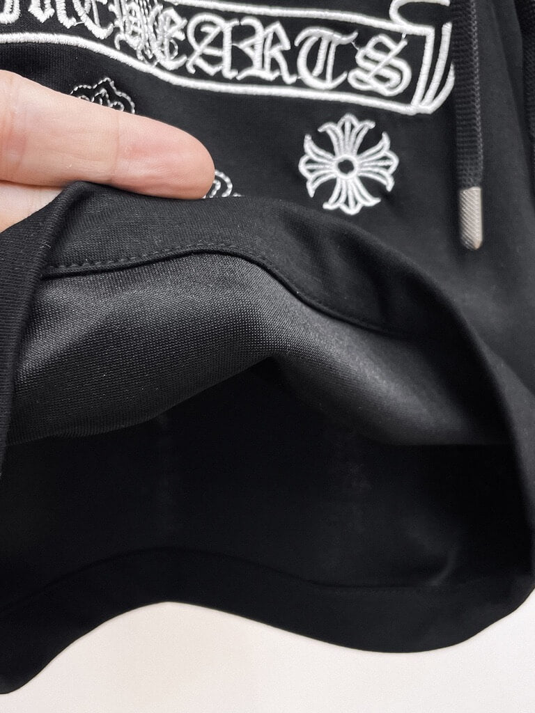 Cross‑Graphic Print Drawstring Shorts