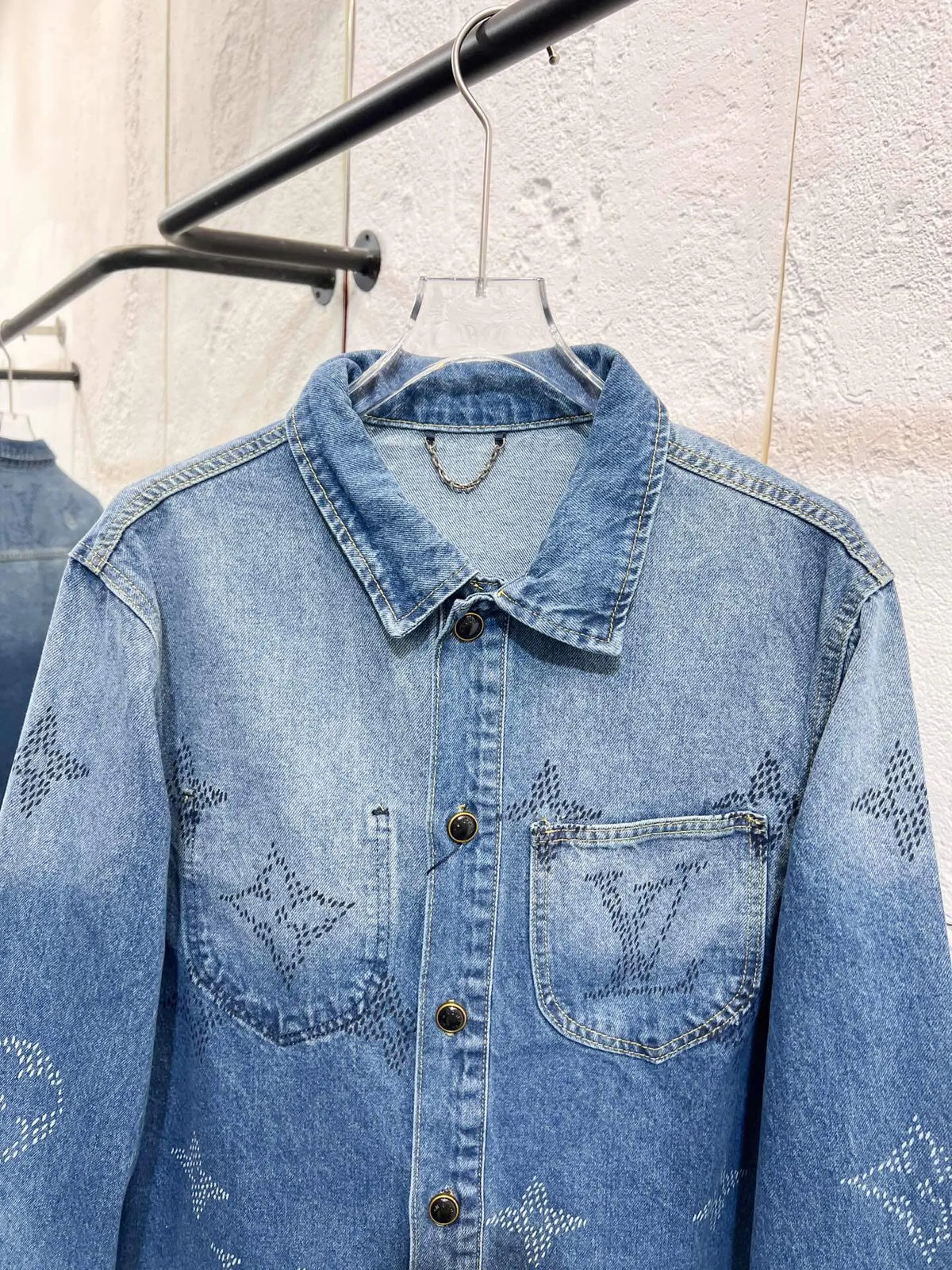 Denim Lapel Single Jacket
