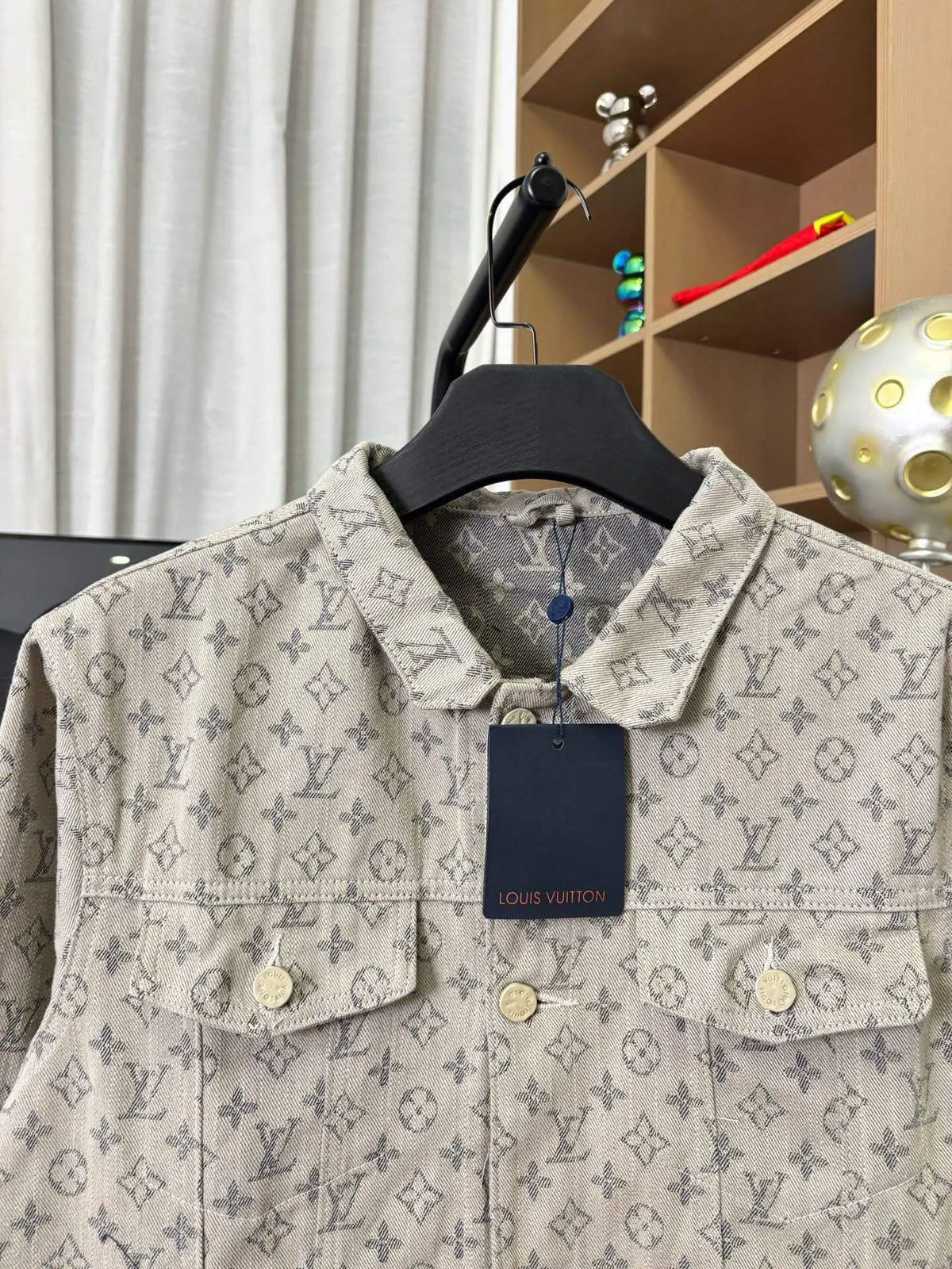All‑Over Jacquard Denim Jacket