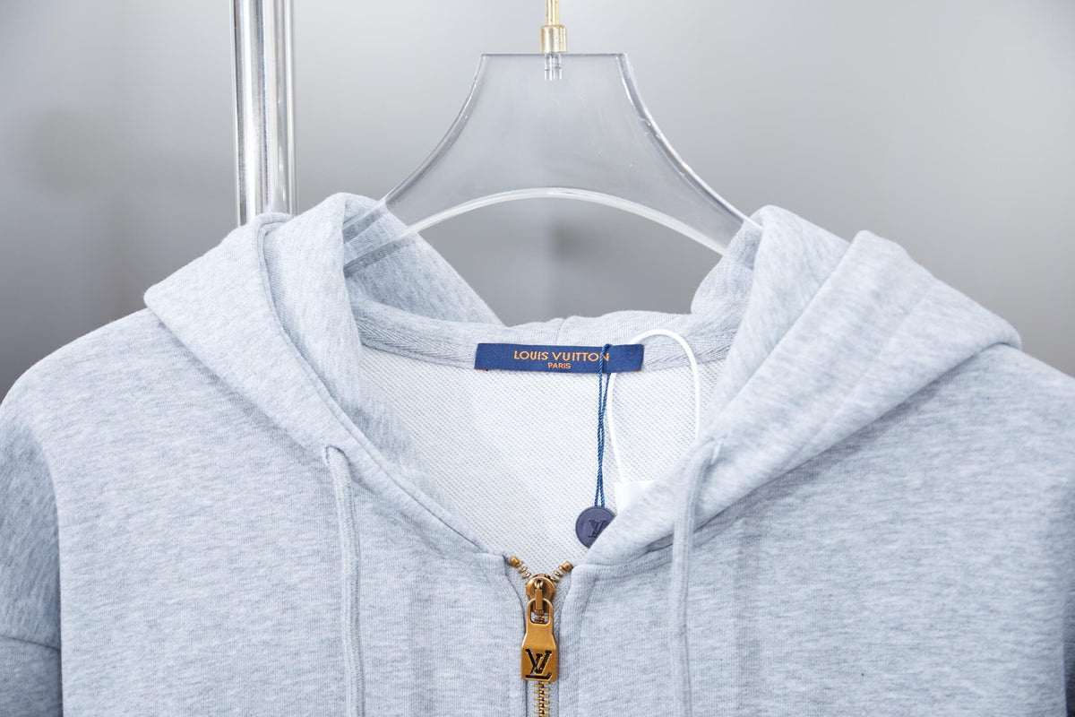 Embroidered Letter Hooded Sweatshirt