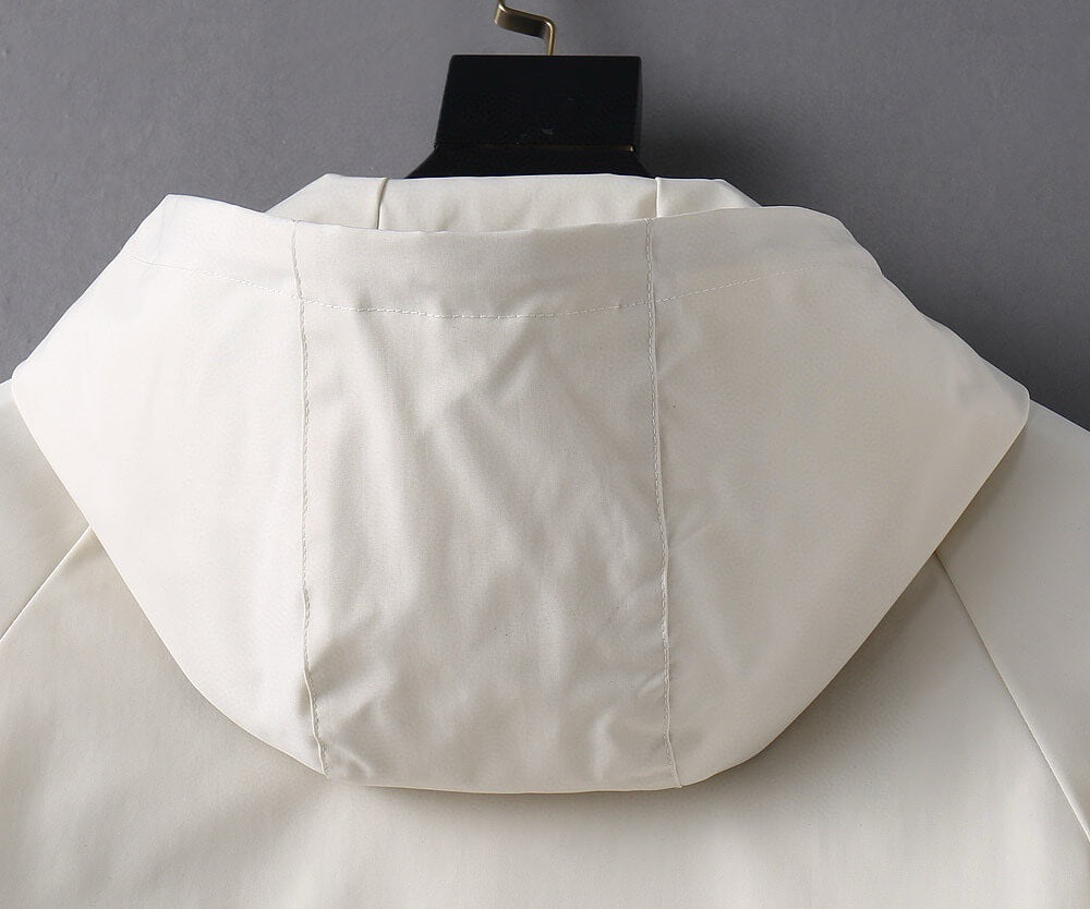 Contrast Panel Sporty Hooded Jacket