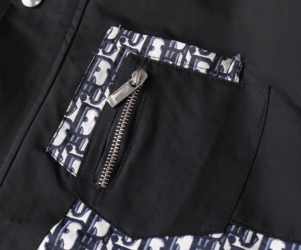 Mixed Print Cargo Pocket Jacket