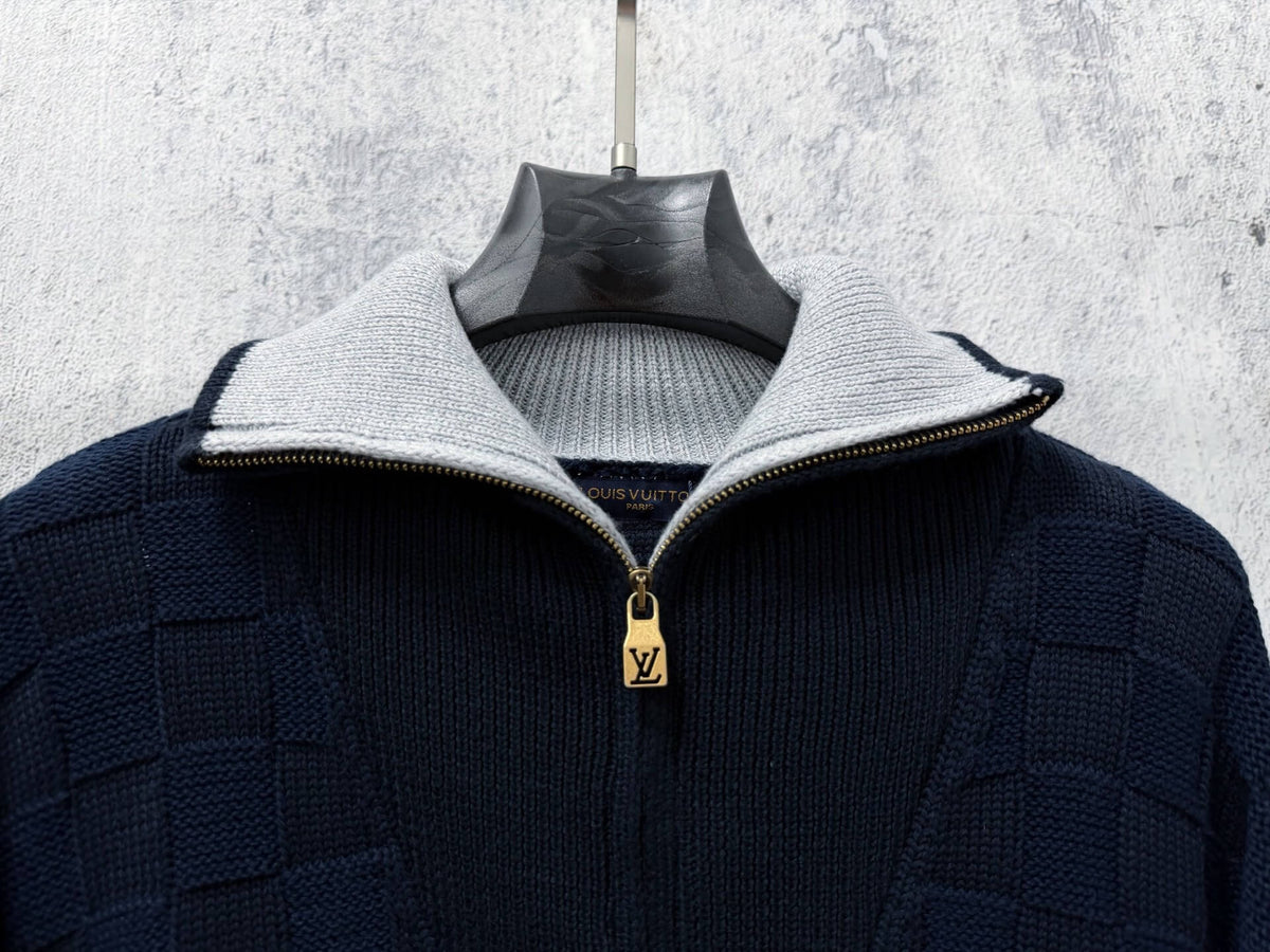 New Checkerboard Knit Jacket