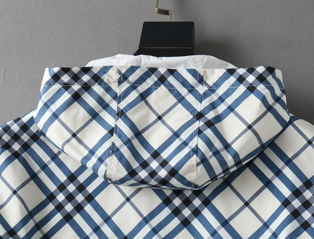 Reversible Plaid Hooded Jacket