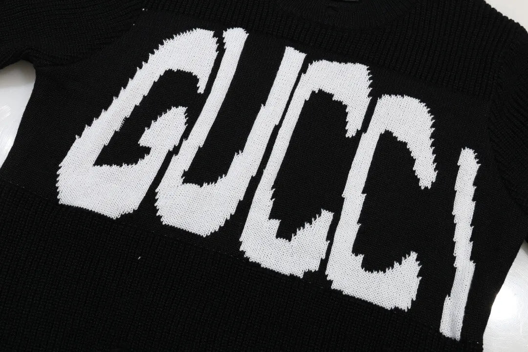 Distressed Logo Crewneck Sweater