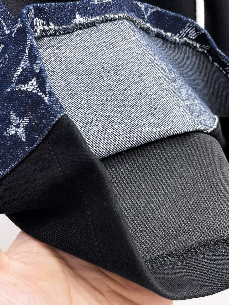 Patchwork Print Casual Five‑Point Short