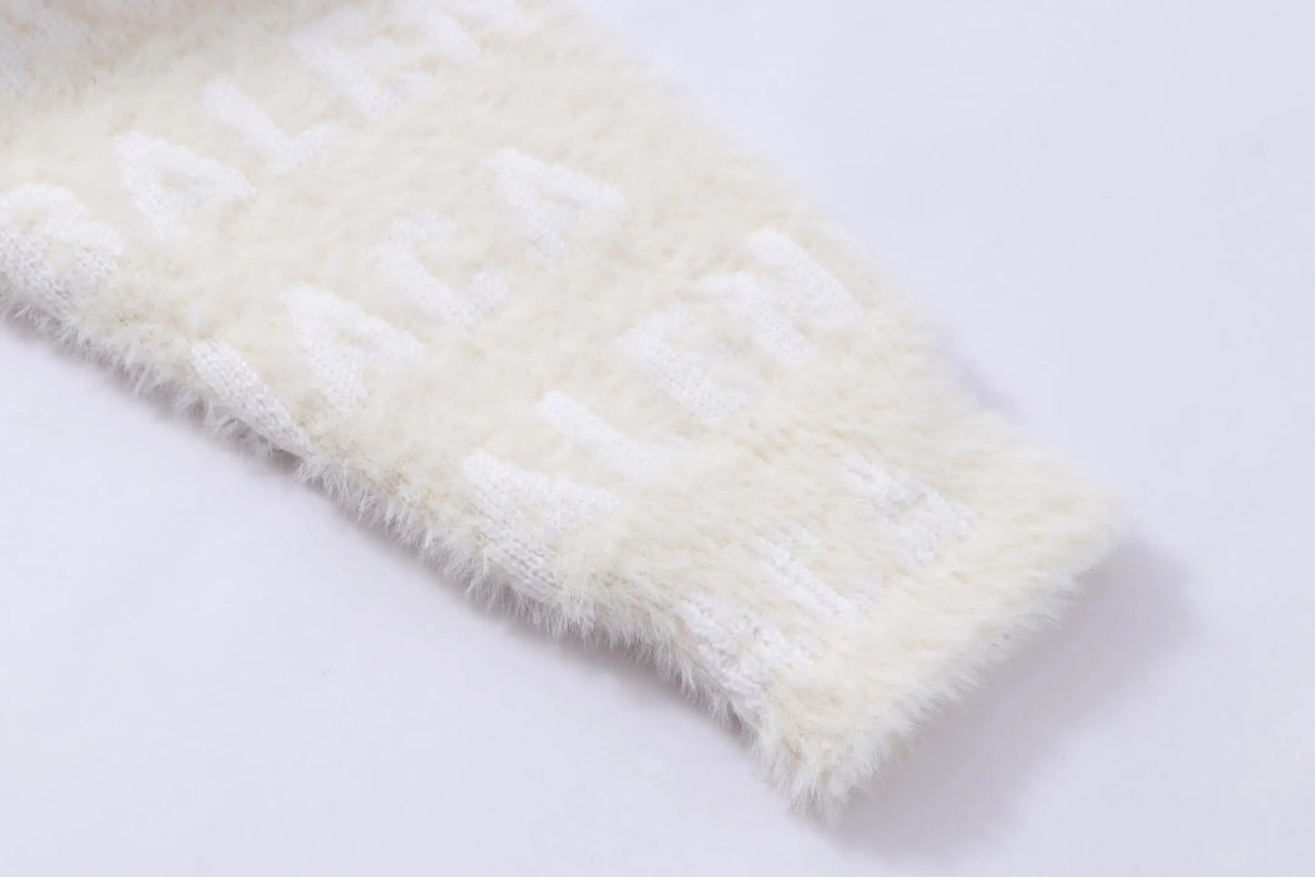 Repeating Logo Fuzzy Sweater