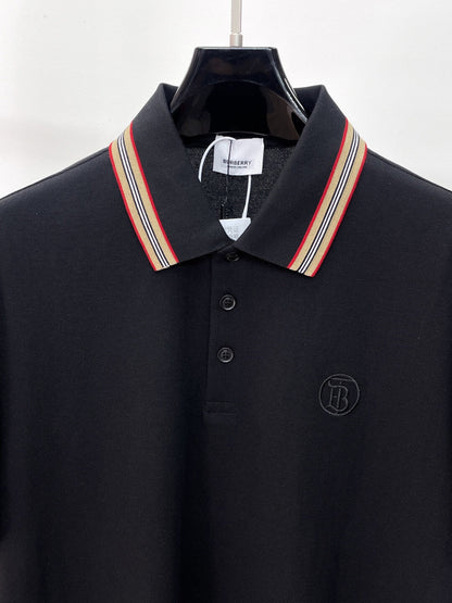 Collar‑Striped Design Polo Shirt