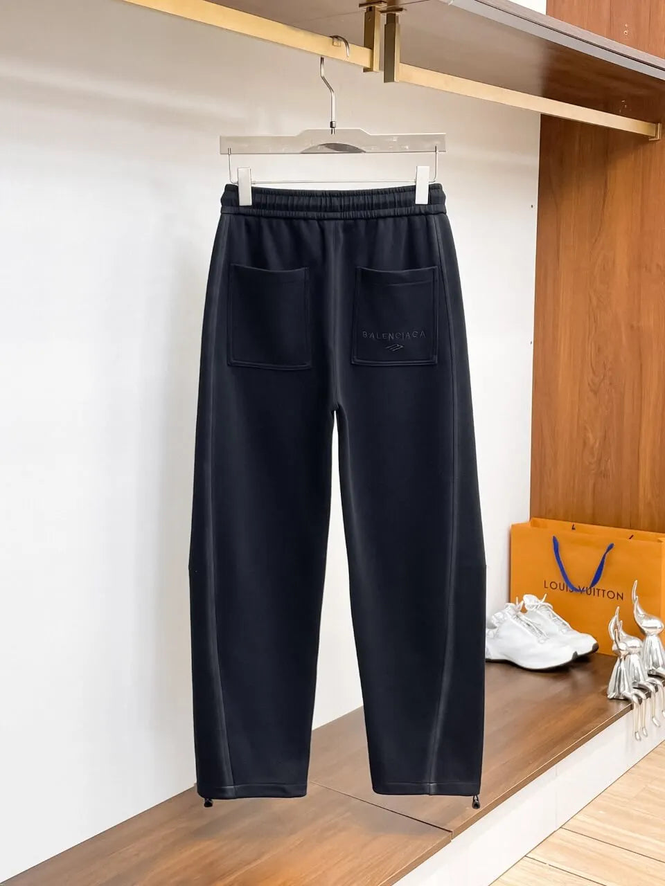 Chest Small Logo Seam‑Spliced Pants