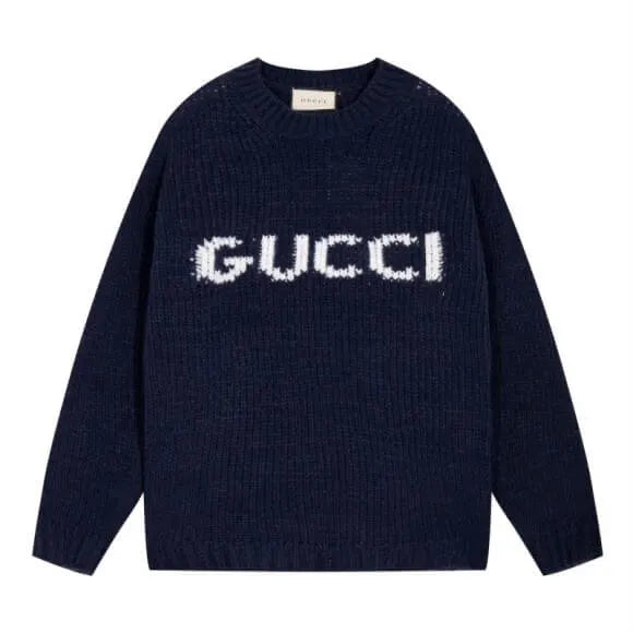 Letter Logo Chunky Knit Sweater