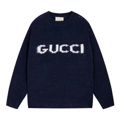 Letter Logo Chunky Knit Sweater
