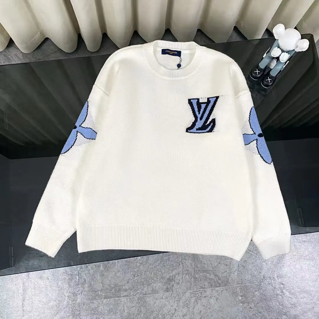 Louis Vuitton.Classic Jacquard Knit Wool Sweater