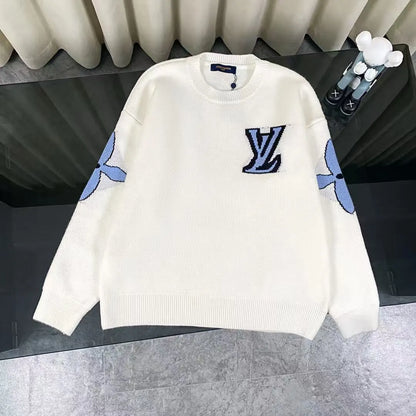 Louis Vuitton.Classic Jacquard Knit Wool Sweater