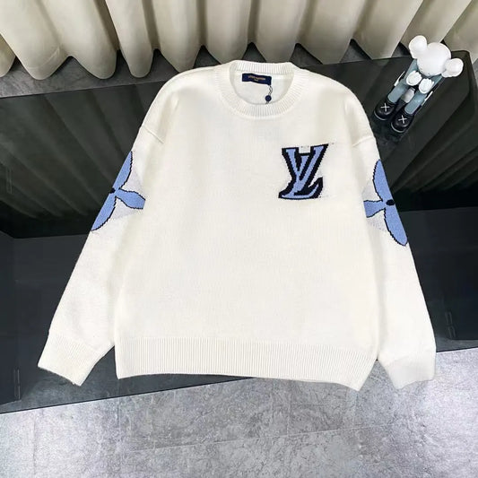 Louis Vuitton.Classic Jacquard Knit Wool Sweater