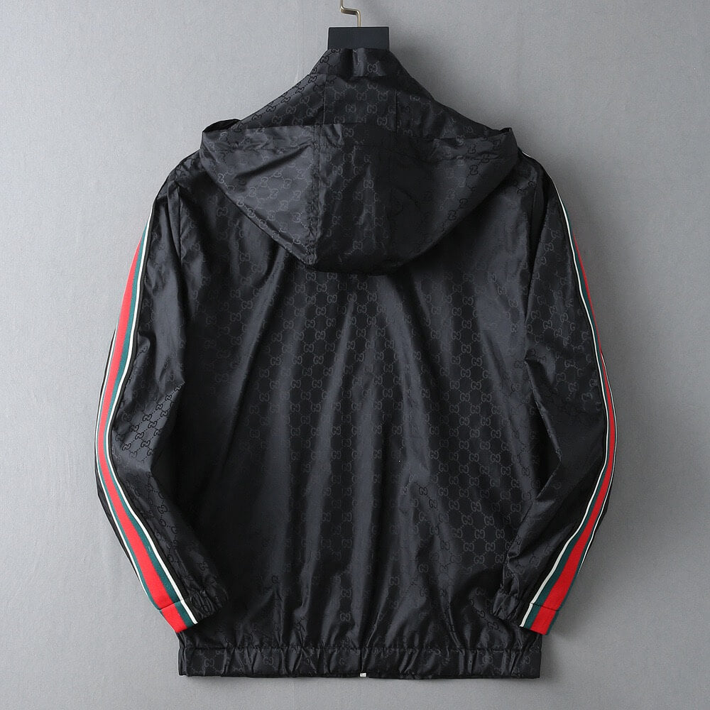 Stripe Casual Hooded Jacket