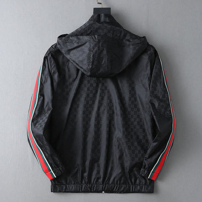 Stripe Casual Hooded Jacket