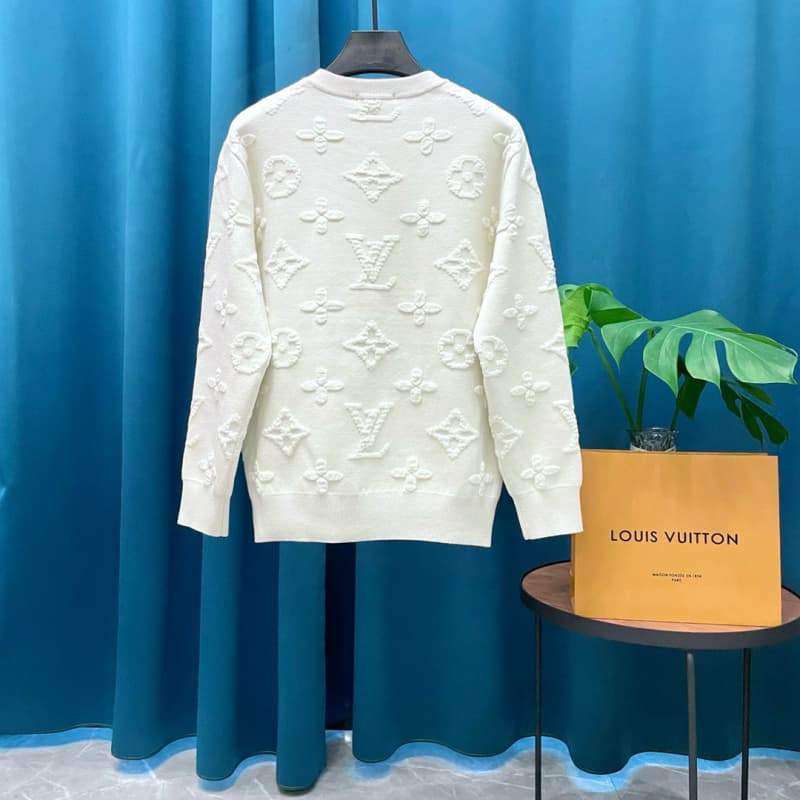 Louis Vuitton.All-Over Jacquard Wool Knit Sweater