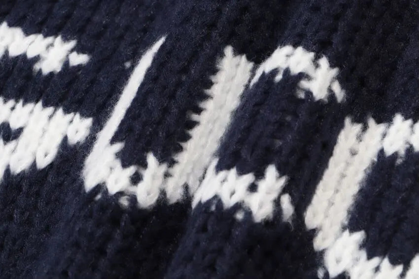 Letter Logo Chunky Knit Sweater