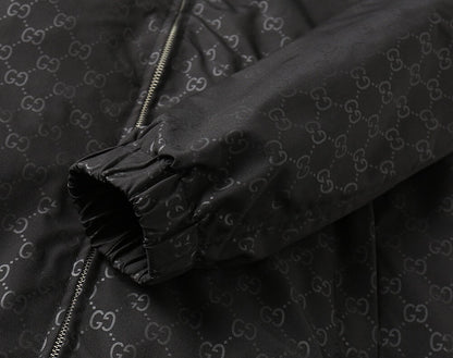 Dark Pattern Casual Hooded Jacket