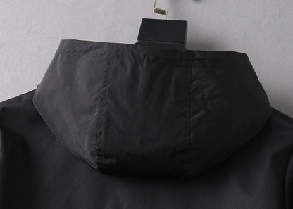Circular Patch Hooded Jacket