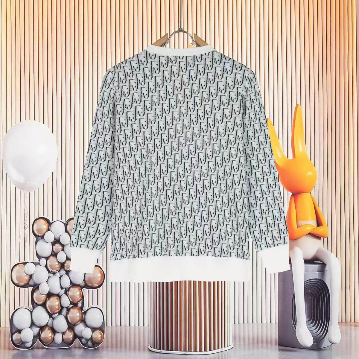 All-Over Jacquard Sweatshirt
