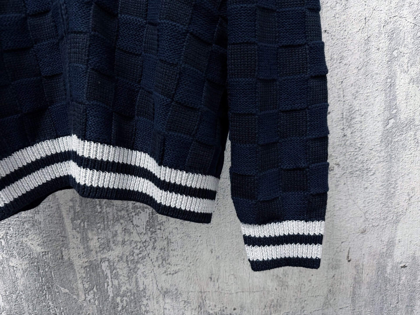 New Checkerboard Knit Jacket