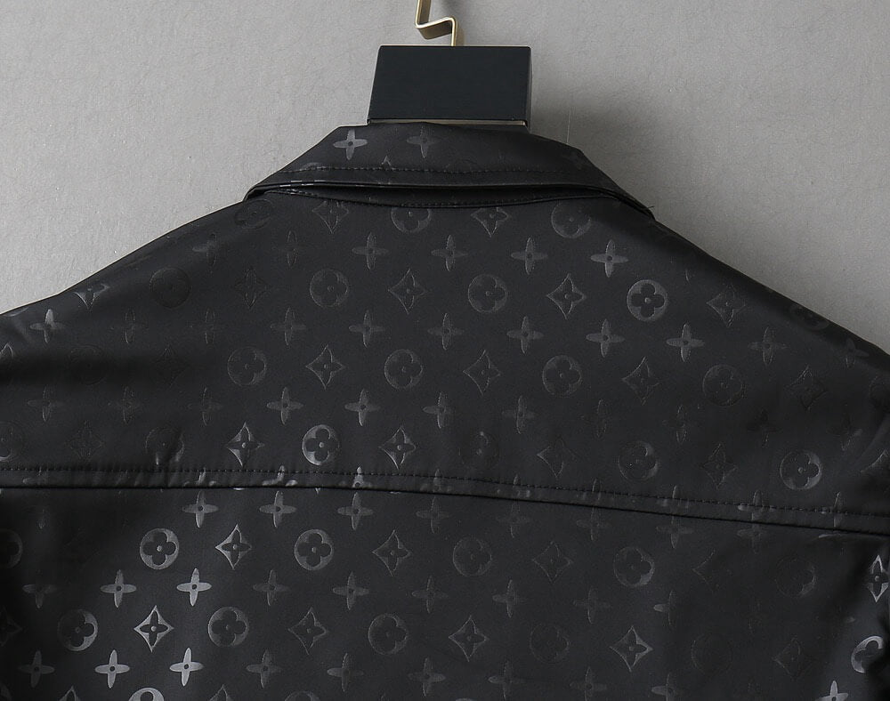 All‑Over Pattern Trucker Style Jacket