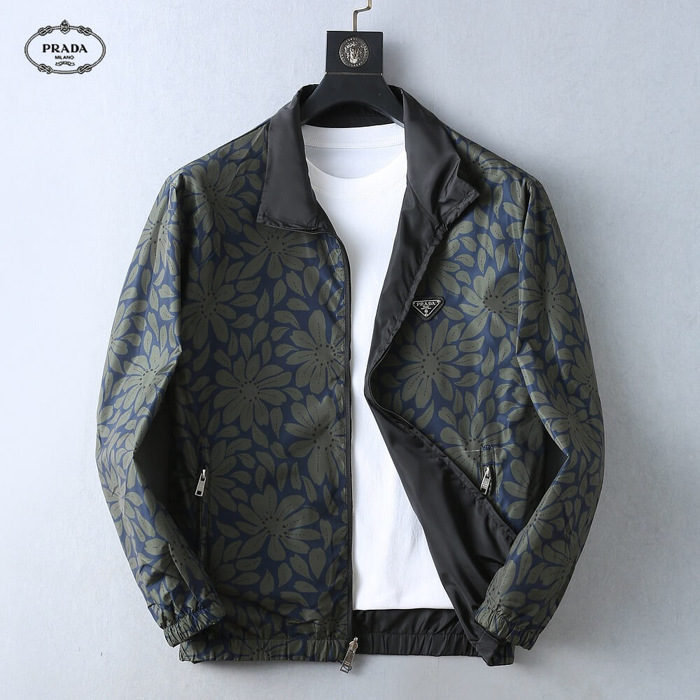 Floral Print Reversible Collared Jacket &Hooded Jacket