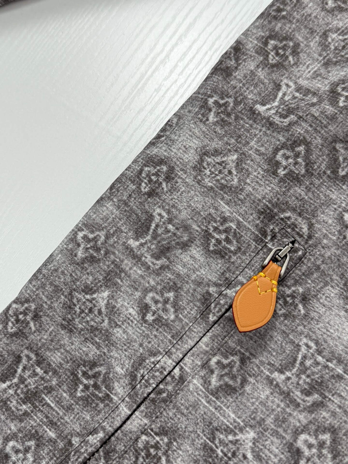 Grey All‑Over Vintage Monogram Jacket