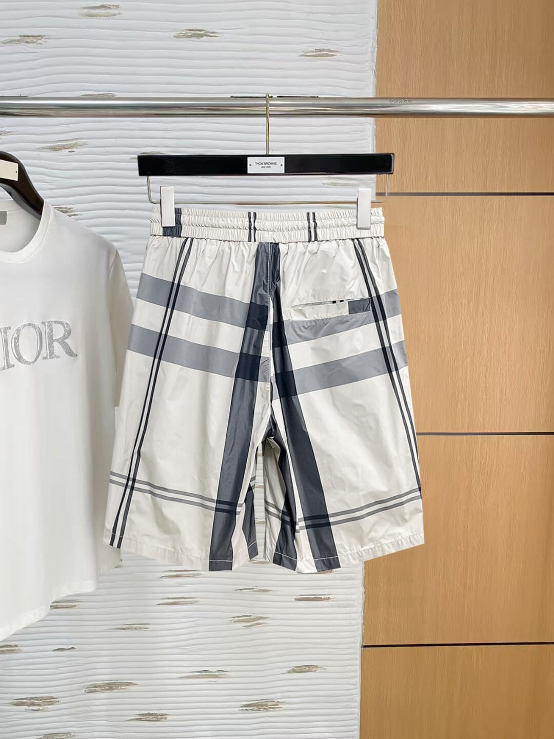 Classic Plaid Logo Printed Shorts