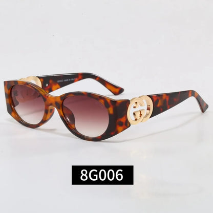 Oval Interlocking  Logo Sunglasses