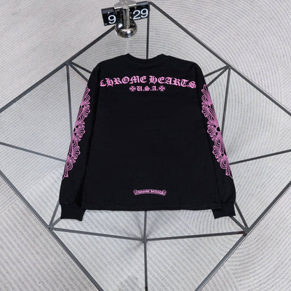 Black & Pink Floral Sanskrit Sweatshirt