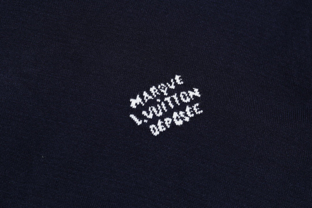 Cuff Logo Embroidered Crew Sweater