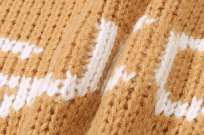 Letter Logo Chunky Knit Sweater