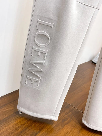 Dual‑Embossed Logo Relaxed Fit Pants