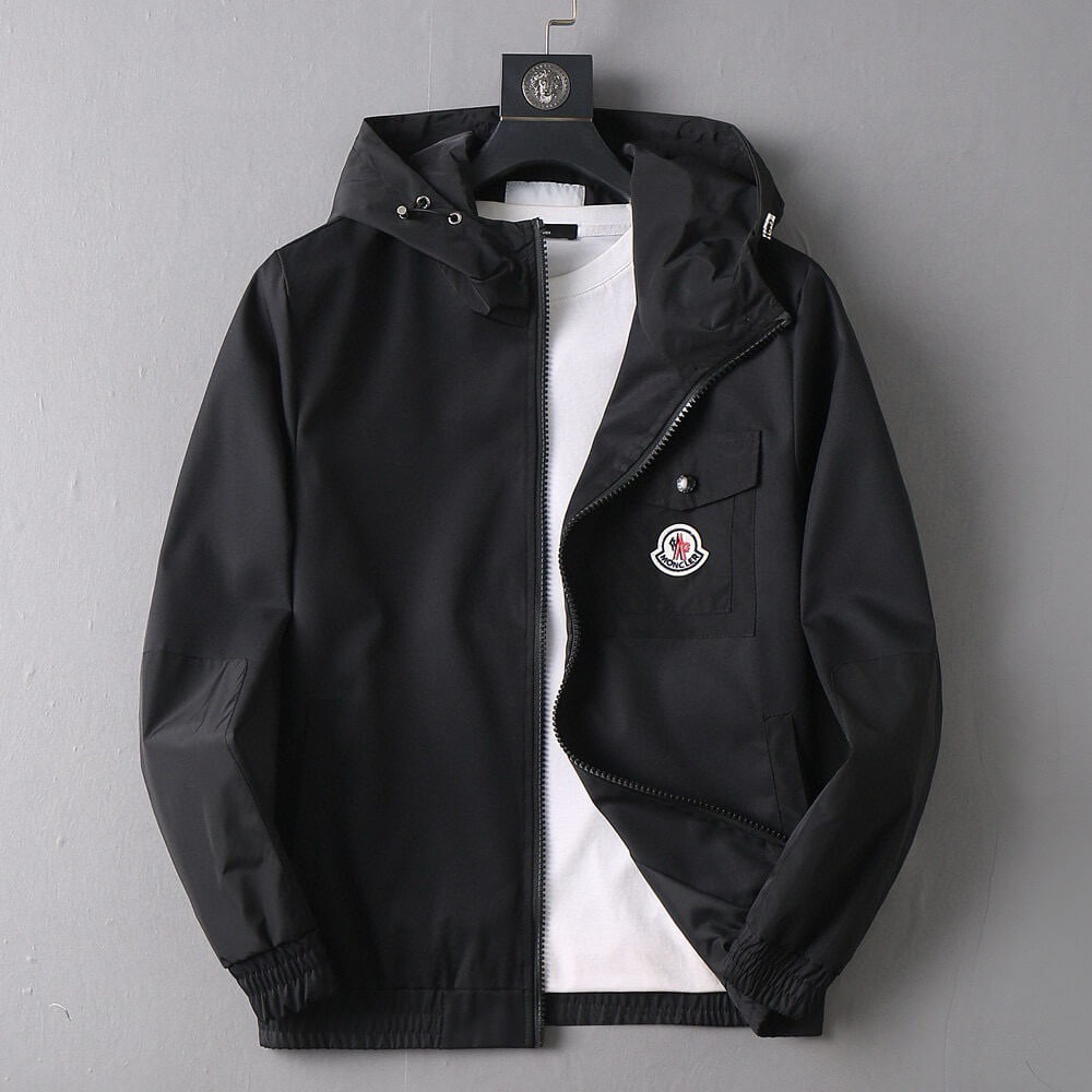 Circular Patch Hooded Jacket