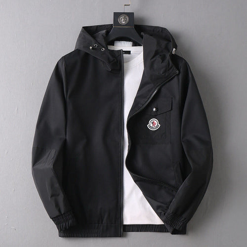 Circular Patch Hooded Jacket