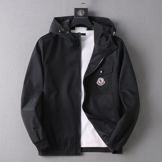 Circular Patch Hooded Jacket