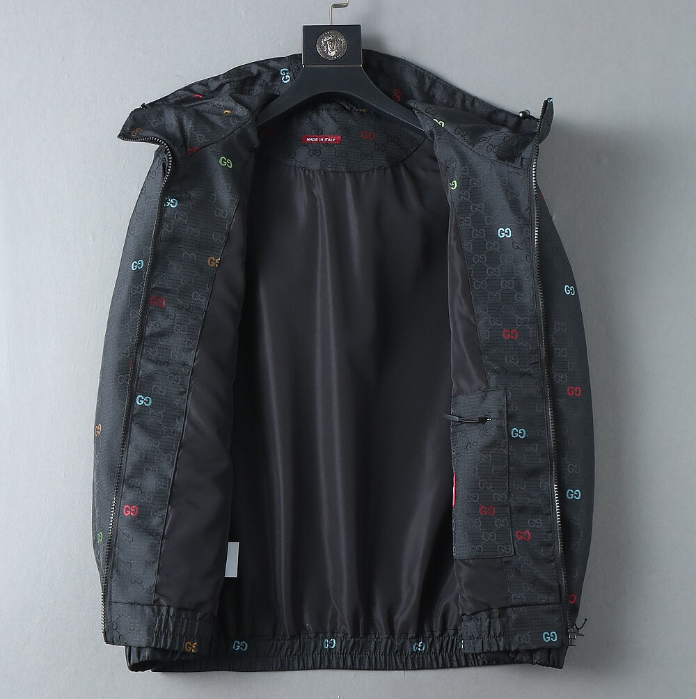 Multicolor Print Casual Hooded Jacket