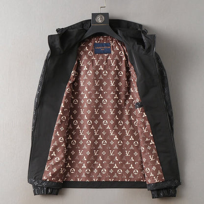 Split Panel Casual Hooded Jacket