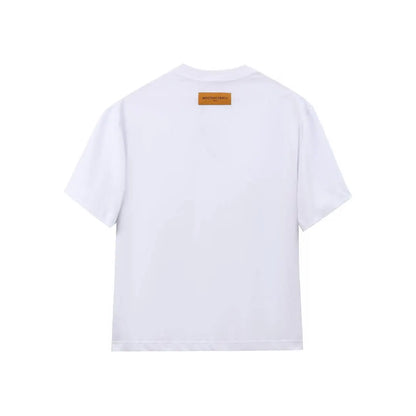 Blue Circular Logo Letter T-Shirt