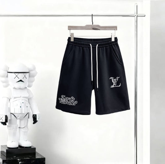 Graffiti Letter Embroidered Casual Shorts