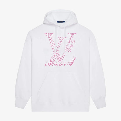 Pink Classic Letter Print Hoodie