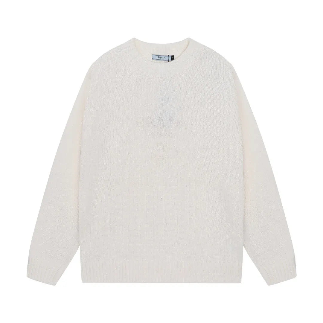 Tone‑on‑Tone Logo Cream Sweater