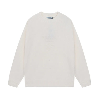 Tone‑on‑Tone Logo Cream Sweater