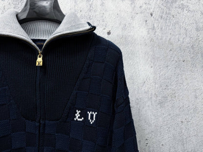 New Checkerboard Knit Jacket