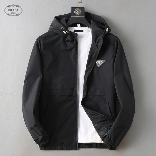 Triangle Seamed Hooded Jacket
